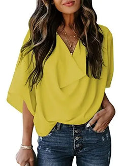 Womens Short Sleeve Chiffon Shirt Doba