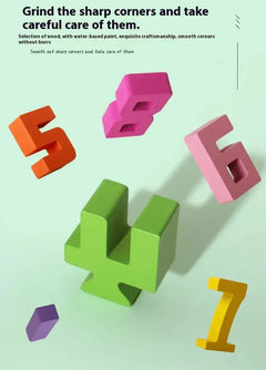 Wooden Number Blocks Set Buyers Bargain Club