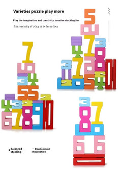 Wooden Number Blocks Set Buyers Bargain Club