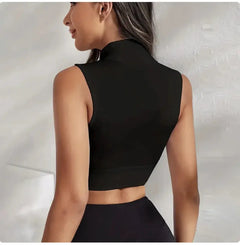 Women's Relaxed Fit Zipper Sports Vest Buyers Bargain Club